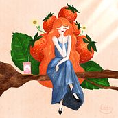 Batido de Frutilla. Digital Illustration, Drawing, and Digital Drawing project by Lesly Rodriguez - 12.24.2024