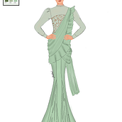 Indo + western Sarees design Ein Projekt aus dem Bereich Skizzenentwurf, Digitale Zeichnung, Modedesign, Traditionelle Illustration und Mode-Illustration von Fatema Habeeb - 25.12.2024