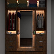 PROPUESTA DISEÑO DE CLOSET. Architecture, Digital Architecture, Interior Architecture, and ArchVIZ project by Erick Torres - 12.26.2024