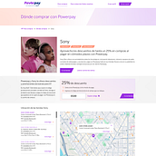 New Site Powerpay, sección tiendas.. Digital Product Design, and UX / UI project by Sara Madrigal Abaroa - 12.27.2024