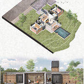 Proyecto Final Visualización arquitectónica y Collage. Architecture, Architectural Illustration, Digital Architecture, Digital Illustration, L, scape Architecture, 3D Design, and ArchVIZ project by corteslucia - 12.28.2024