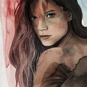 Illustrated Portrait: An Exploration of Feminine Strength and Connection with Nature. Portrait Drawing, Digital Illustration, and Digital Drawing project by Valerie Faubert - 12.28.2024