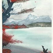 Paisajes naturales en acuarela. Un progetto di Belle arti, Pittura e Pittura ad acquerello di Pamela Casas Barría - 29.12.2024
