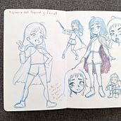 Diario de dibujo Ein Projekt aus dem Bereich Design von Figuren, Zeichnung, Bleistiftzeichnung, Sketchbook und Skizzenentwurf von rosaliacruz.2003 - 30.12.2024
