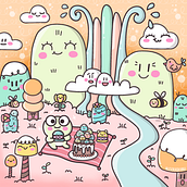 Mes petits bonheurs . Character Design, Digital Illustration, and Manga project by virginiegraux - 12.31.2024
