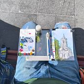 OBRAS ATIPICAS. Traditional illustration, Architectural Illustration, Watercolor Painting, and Sketchbook project by Victor Carpio - 01.01.2025