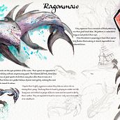 Ragonmaw Field Journal Page . % Cherisa tarafından hazırlanan Karakter Tasarımı, Çizim, Tablo, Kalem Çizimi, Sulubo, Ve a Resim projesi - 01.02.2025