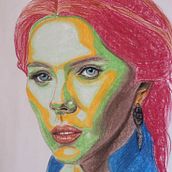 Retrato de Scarlett Johansson com soft pastels. Artistic Drawing, Drawing, Fine Arts, Traditional illustration, and Portrait Drawing project by Christian Pierini - 01.02.2025
