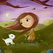 Evening walk. Children's Illustration, Digital Illustration, Digital Painting, and Picturebook project by krizanova_andy - 01.03.2025