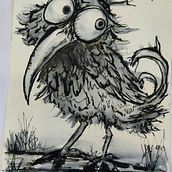 Quirky Bird-Molly . % Tara Williams tarafından hazırlanan Eskiz çizimi, Yaratıcılık, Çizim, Geleneksel illüstras, on, Ve Eskiz defteri projesi - 01.03.2025