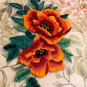 Proyecto final del curso de bordado sobre tul para principiantes. Accessor, Design, Botanical Illustration, Embroider, and Textile Design project by Alexa Botines - 01.04.2025