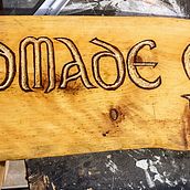 Road Sign for a Relative's Crafts. Woodworking, H, and Lettering project by Martin Oxby - 01.04.2025