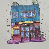 Storefront. Architectural Illustration, Drawing, Ink Illustration, Sketchbook, and Sketching project by Leone FREQ - 01.05.2025