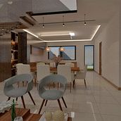 Interio sala/comedor. Retail Design, Decoration, Interior Architecture, Interior Decoration & Interior Design project by Viridiana Guizar - 01.05.2025