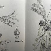 My project: thanks to Vorja Sánchez's excellent course!. Drawing, Naturalistic Illustration, Pencil Drawing, Sketchbook, and Watercolor Painting project by miss_chanoille - 01.06.2025