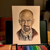 WALTER WHITE najsłynniejszy chemik wśród aktorów ok. Un progetto di Belle arti, Disegno a matita, Illustrazione tradizionale, Disegno, Disegno di ritratti, Disegno realistico, Disegno artistico e Disegno con matite colorate di Anna - 06.01.2025