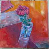 La flor artificial. Un proyecto de Bellas Artes, Pintura al óleo y Pintura de gabisosa2712 - 07.01.2025