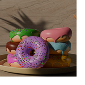 donuts. Un projet de 3D de skotenko_katerun - 08.01.2025