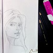 Minha jornada até desenhar retratos. Artistic Drawing, Drawing, Portrait Drawing, Sketchbook, and Sketching project by Emilia Paula de Almeida - 01.09.2025