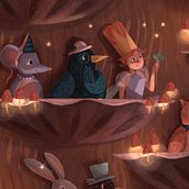 Night at the Theatre Ein Projekt aus dem Bereich Digitale Illustration, Kinder- und Jugendliteratur und Kinderillustration von Gabriella Galvez - 09.01.2025