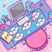 Escritorio Kawaii. Projekt z dziedziny Projektowanie postaci, Ilustracja c, frowa i Manga użytkownika Maria Jose Archa Urquia - 09.01.2025
