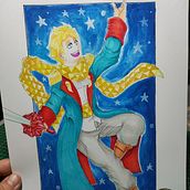 O Pequeno Príncipe. Comic, Desenho, Desenho a lápis, Mangá, Design de personagens, Ilustração tradicional, e Pintura em aquarela projeto de Rafael Yamane - 10.01.2025