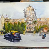 Mumbai: the Victoria train station. Un progetto di Pittura e Pittura ad acquerello di Steve Kotrch - 10.01.2025