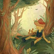 Lonely Pinocchio. Un progetto di Illustrazione infantile, Illustrazione digitale, Pittura digitale e Albo illustrato di Mary-Pier St-laurent - 10.01.2025