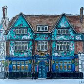 The Rabbit Hole Pub Streatham SW16 London . % petportraits_tlc tarafından hazırlanan Mimari İllüstras, on, Çizim, Tablo, Sulubo, Ve a Resim projesi - 01.11.2025