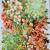 aquarela experimental com paleta pessoal. Un projet de Beaux Arts, Illustration traditionnelle, Peinture, Aquarelle , et Théorie des couleurs de julia_f_virgilino - 12.01.2025