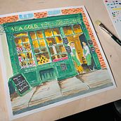 My final work. Architectural Illustration, Gouache Painting, Painting, and Sketching project by kimixi - 01.13.2025