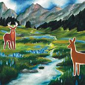 Reinterpretation of Bambi. Character Design, Children's Illustration, Gouache Painting, Pencil Drawing, Picturebook, and Sketchbook project by myrte_vancraenenbroeck - 01.13.2025