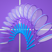 Tennis. Graphic Design, 3D, Creativit, 3D Modeling, and 3D Design project by Eder Leandro Puentes Barrera - 01.13.2025