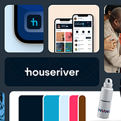 Houseriver - Rebrand . % Ifeoluwa Awowoye tarafından hazırlanan Markalaşma ve Kimlik, Sanat Yönetmenliği, Ve Grafik Tasarım projesi - 01.15.2025