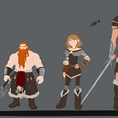Personagens Vikings . Animation, Character Design, Traditional illustration, Video Games, and Game Design project by Sarah Rodrigues - 01.15.2025