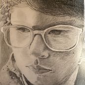 Rostro de niño. Fine Arts, Drawing, Pencil Drawing, Figure Drawing, Portrait Drawing, and Realistic Drawing project by fuentesnathalyfuentes - 01.15.2025