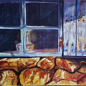 Ventana de casa antigua. Fine Arts, Traditional illustration, Painting, and Watercolor Painting project by Mariel nadia Silvero - 01.16.2025