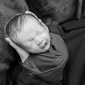 Yawning newborn baby. Studio Photograph, Lifest, le Photograph & Interior Photograph project by Larissa Slaughter - 01.16.2025