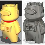 FillaFela_Robot. 3D, 3D Design, Product Design, 3D Modeling & Industrial Design project by Claudio Tapia Quiroz - 01.16.2025