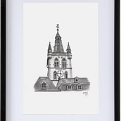 Trier Saint Peter's Cathedral.. Architectural Illustration, Artistic Drawing, Drawing, and Pencil Drawing project by Bertrand Haulotte - 01.16.2025