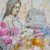 El eterno viaje del estudiante. (TRIPTICO). Traditional illustration, Watercolor Painting, Drawing, and Sketching project by Katherine Caba - 01.17.2025