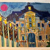 Le château de  Maisons-LAFFITTE. Projekt z dziedziny  R, sunek architektoniczn, Malowanie gwaszami,  Malarstwo i Sketching użytkownika Antioco Piras - 18.01.2025