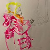 Croquis un peu partout. Sketchbook, Realistic Drawing, Drawing, Artistic Drawing, Colored Pencil Drawing, and Portrait Drawing project by Juliette Roché - 01.18.2025