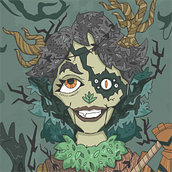 Zizanion: Daughter of the Laurel and Wrath. Digital Illustration, Graphic Design, Character Design, Creativit, and Digital Drawing project by Pablo Andrés Carrascal - 01.20.2025