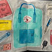 Mein Abschlussprojekt für den Kurs: Illustriertes Tagebuch: Tägliche bewusste Übung Ein Projekt aus dem Bereich Bildende Künste, Skizzenentwurf, Kreativität, Zeichnung, Sketchbook und Achtsamkeit von Elizabeth Schaps - 20.01.2025