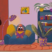 Mały pomarańczowy potwór. Projekt z dziedziny Ilustracja c, frowa, R, sunek, Projektowanie graficzne, Design, Projektowanie postaci, Narracja, Stor, telling, Komunikacja, Kreat, wność, R, sunek c, frow, Sketchbook i Ilustracje dla dzieci użytkownika Nayara Christina - 20.01.2025