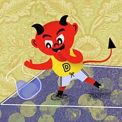 The little devil is looking for a friend. Digital Illustration, and Collage project by maja_pelc - 01.20.2025
