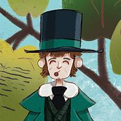 Il poeta del vaso da fiori. Un progetto di Character design, Illustrazione infantile e Illustrazione digitale di timnic08 - 20.01.2025