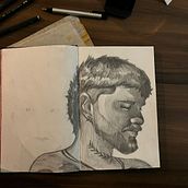 Com amor,. Un projet de Dessin, Dessin de portrait, Carnet de croquis, Esquisse  , et Beaux Arts de lucas bahia - 20.01.2025