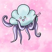 TOPU (The little mental health spirit). Digital Illustration, Drawing, and Sketching project by Renka - 01.20.2025